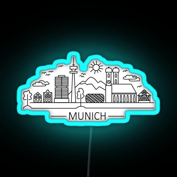 Munich Lineart RGB Neon Sign
