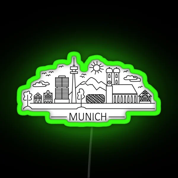Munich Lineart RGB Neon Sign