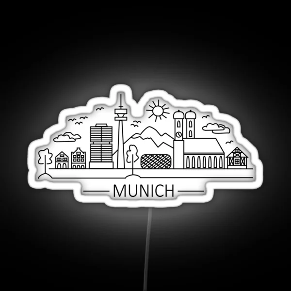Munich Lineart RGB Neon Sign