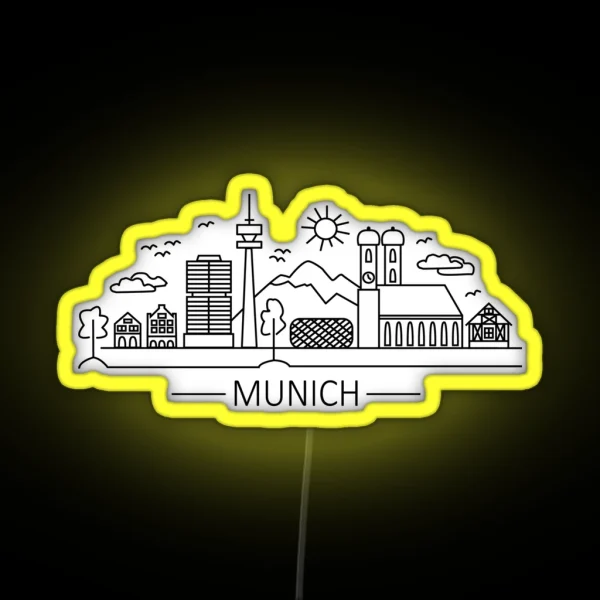 Munich Lineart RGB Neon Sign