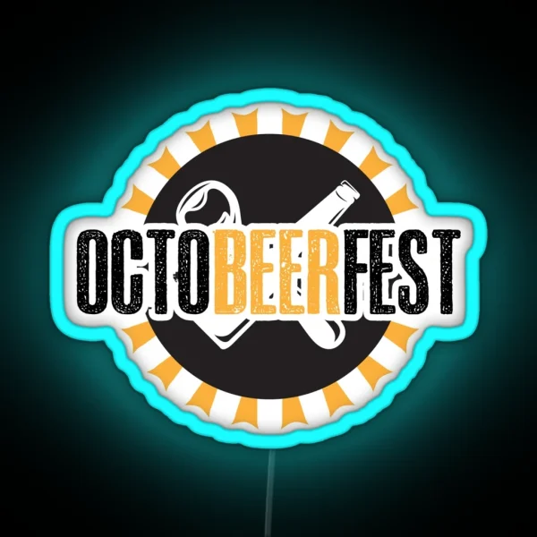 Munich Oktoberfest Dirndl Beer Celebration RGB Neon Sign