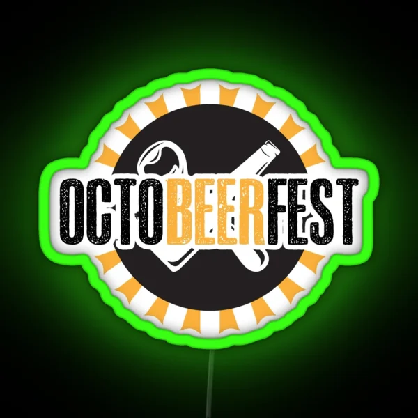 Munich Oktoberfest Dirndl Beer Celebration RGB Neon Sign