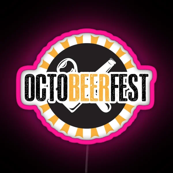 Munich Oktoberfest Dirndl Beer Celebration RGB Neon Sign