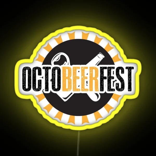Munich Oktoberfest Dirndl Beer Celebration RGB Neon Sign