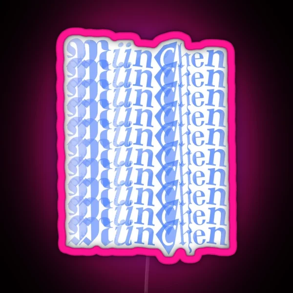Munich Watercolor Blue RGB Neon Sign
