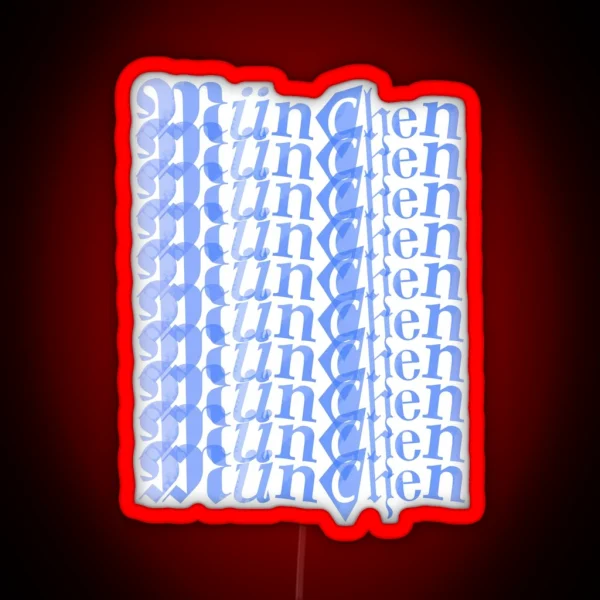 Munich Watercolor Blue RGB Neon Sign