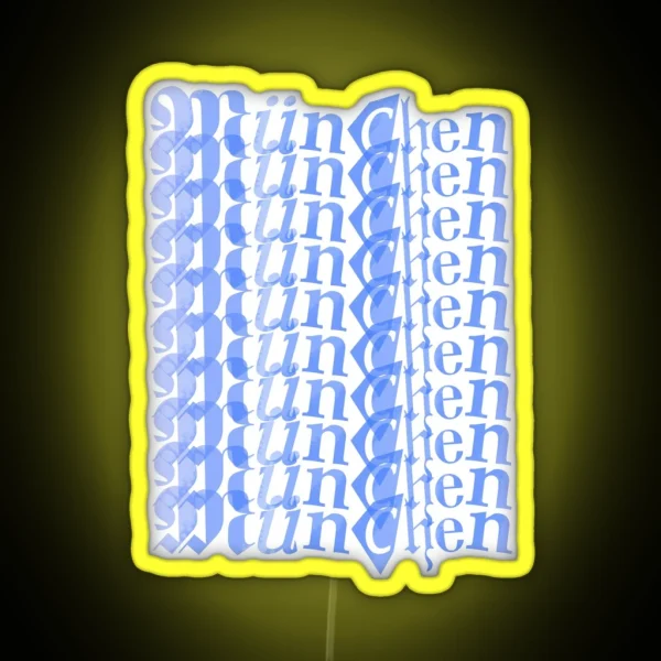 Munich Watercolor Blue RGB Neon Sign