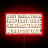 rgb muppetational neon sign in red