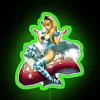 alice in wonderland rgb neon sign green mushroom forest