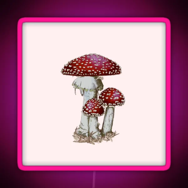 Mushroom Amanita Muscaria RGB Neon Sign