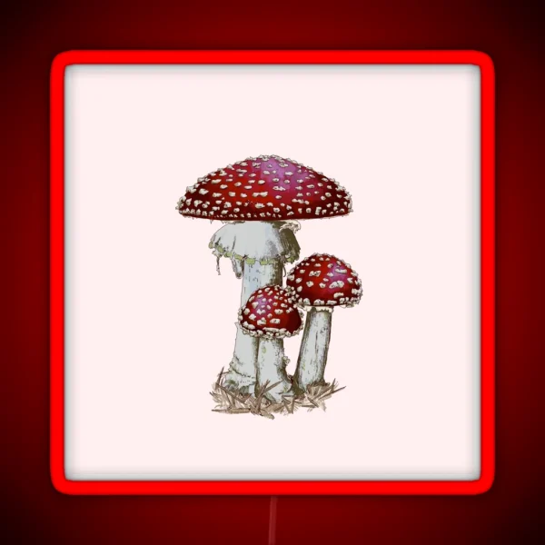Mushroom Amanita Muscaria RGB Neon Sign