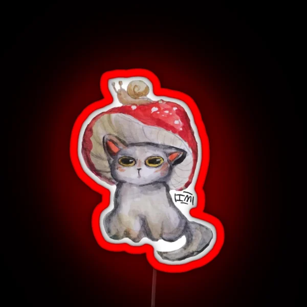 Mushroom Cat RGB Neon Sign
