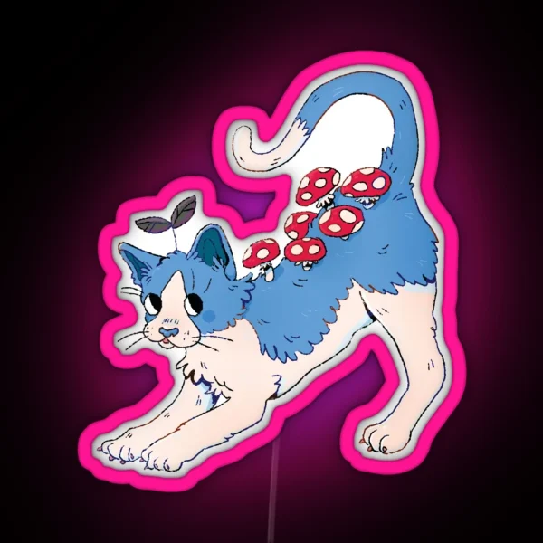Mushroom Cat RGB Neon Sign