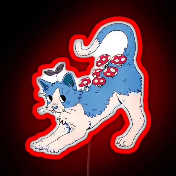 Mushroom Cat RGB Neon Sign