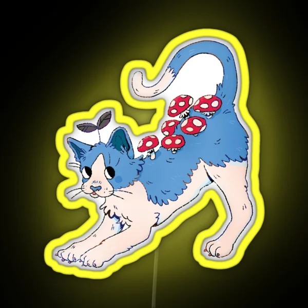 Mushroom Cat RGB Neon Sign