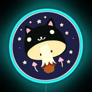 Mushroom Cat RGB Neon Sign