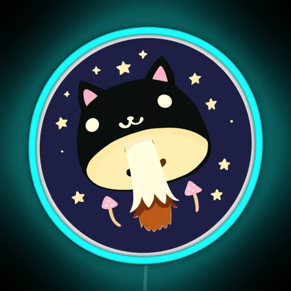 Mushroom Cat RGB Neon Sign