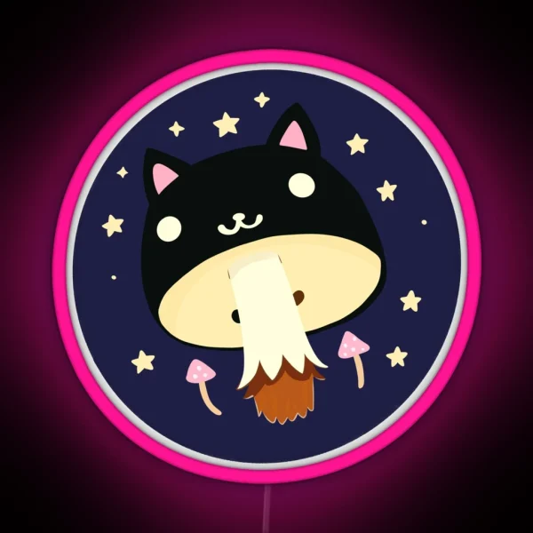 Mushroom Cat RGB Neon Sign