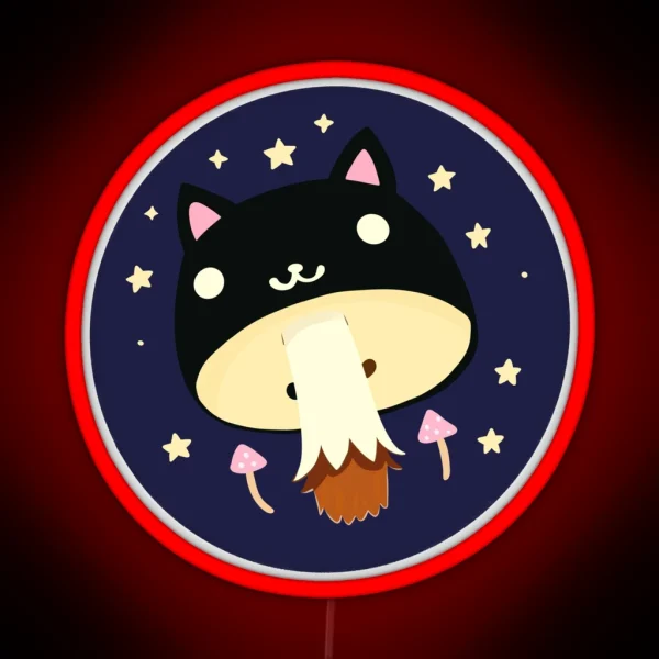 Mushroom Cat RGB Neon Sign
