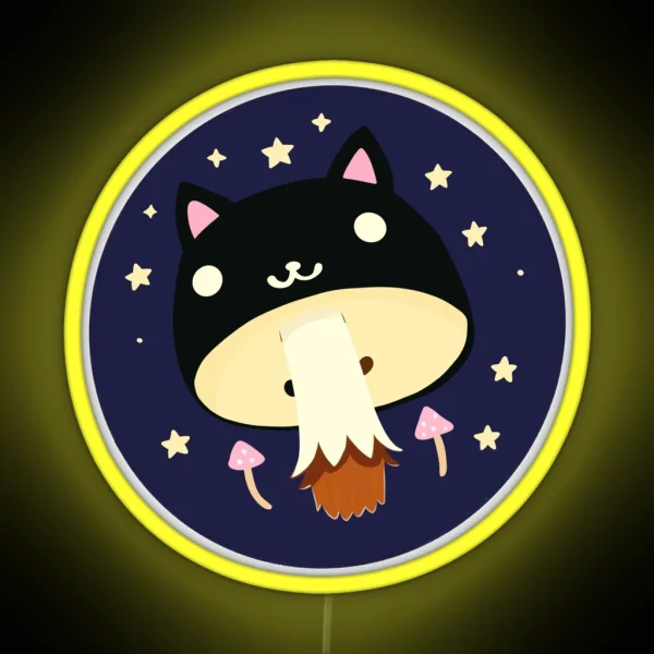 Mushroom Cat RGB Neon Sign