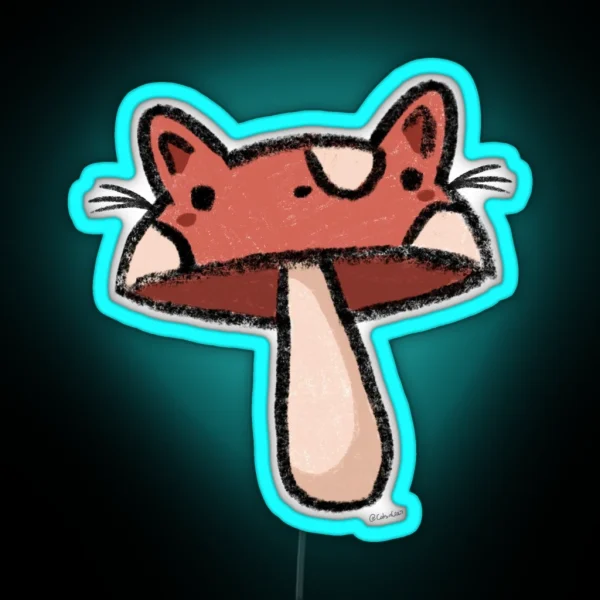 Mushroom Cat RGB Neon Sign