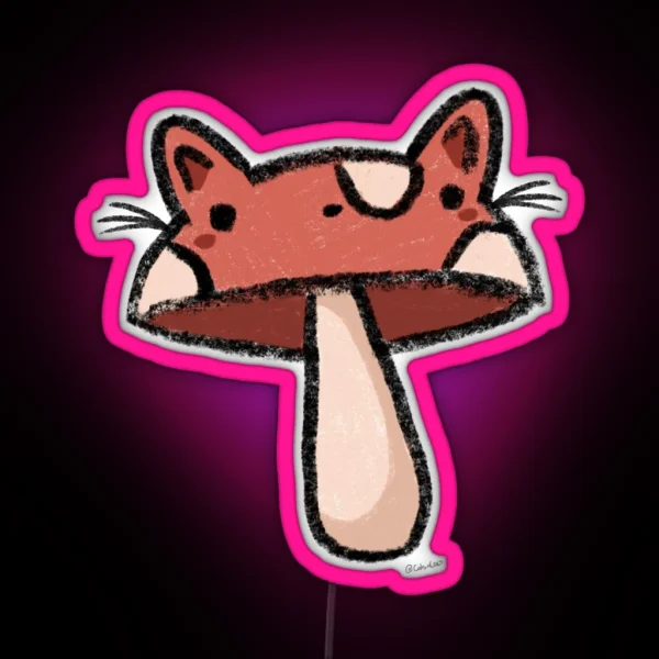 Mushroom Cat RGB Neon Sign
