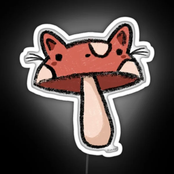 Mushroom Cat RGB Neon Sign