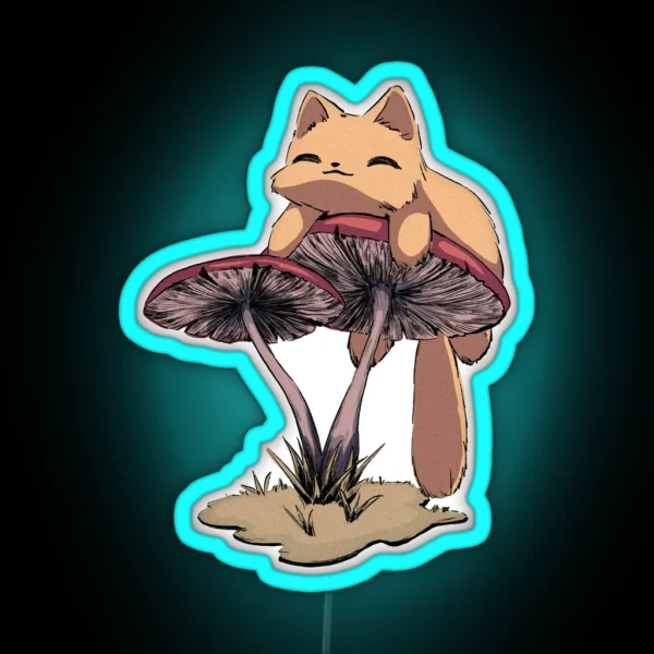 Mushroom Cat RGB Neon Sign