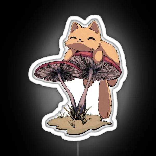 Mushroom Cat RGB Neon Sign