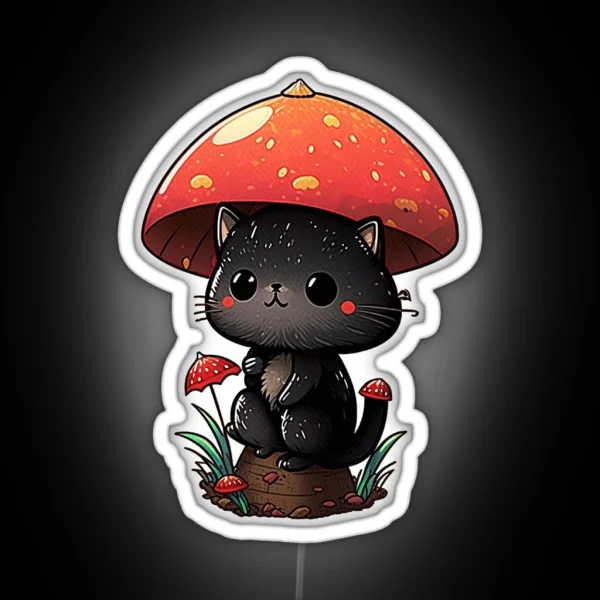 Mushroom Cat RGB Neon Sign