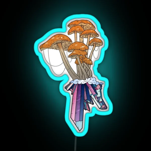 Mushroom Crystal RGB Neon Sign