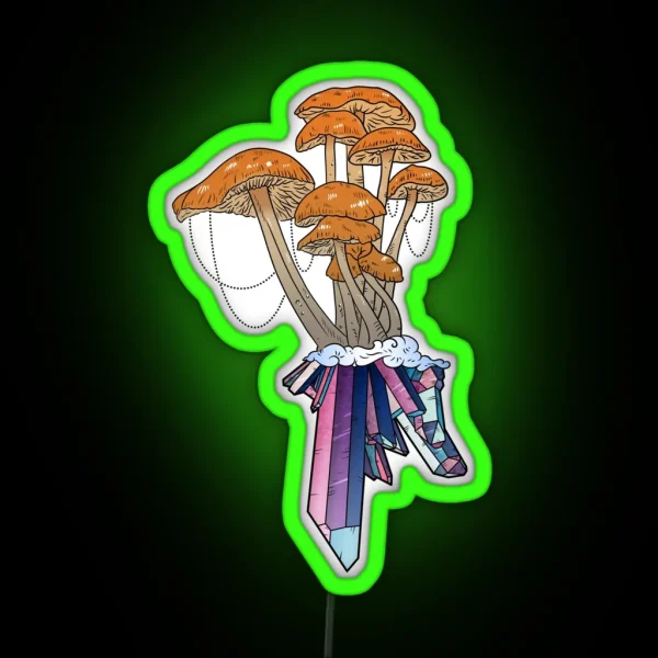 Mushroom Crystal RGB Neon Sign