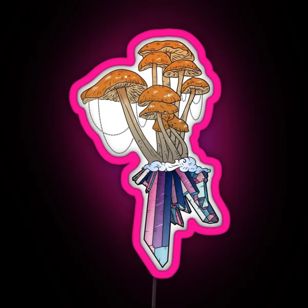 Mushroom Crystal RGB Neon Sign