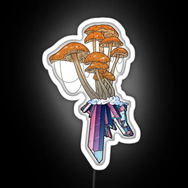 Mushroom Crystal RGB Neon Sign