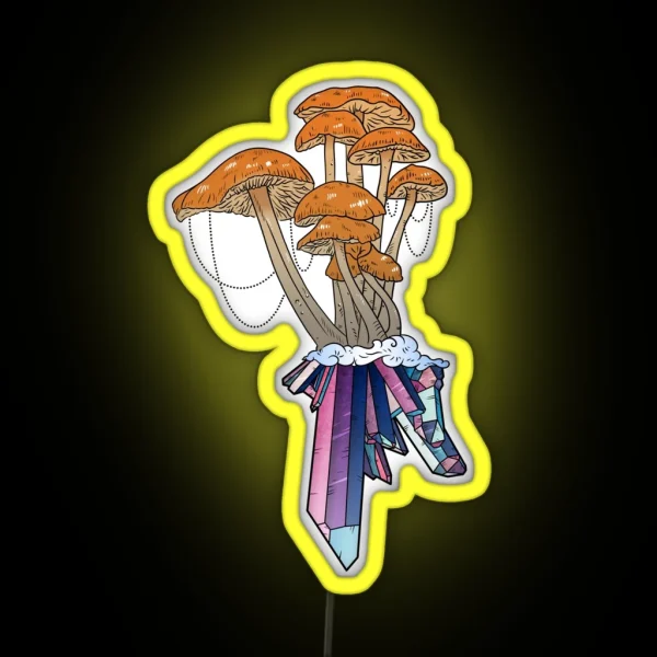Mushroom Crystal RGB Neon Sign