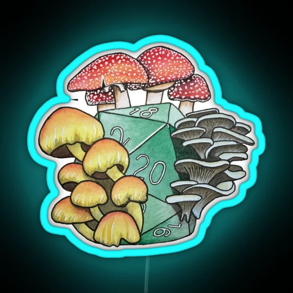 Mushroom D20 RGB Neon Sign