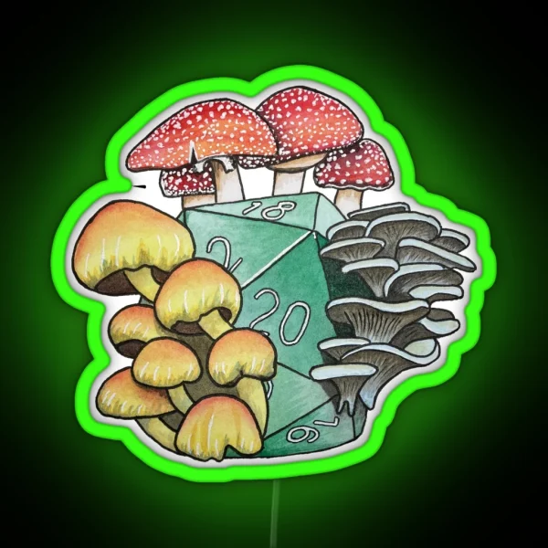 Mushroom D20 RGB Neon Sign