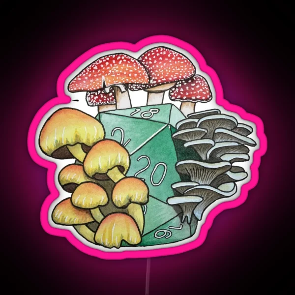 Mushroom D20 RGB Neon Sign
