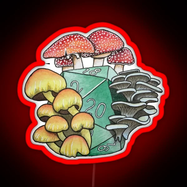 Mushroom D20 RGB Neon Sign