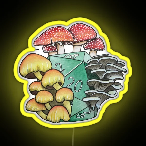 Mushroom D20 RGB Neon Sign