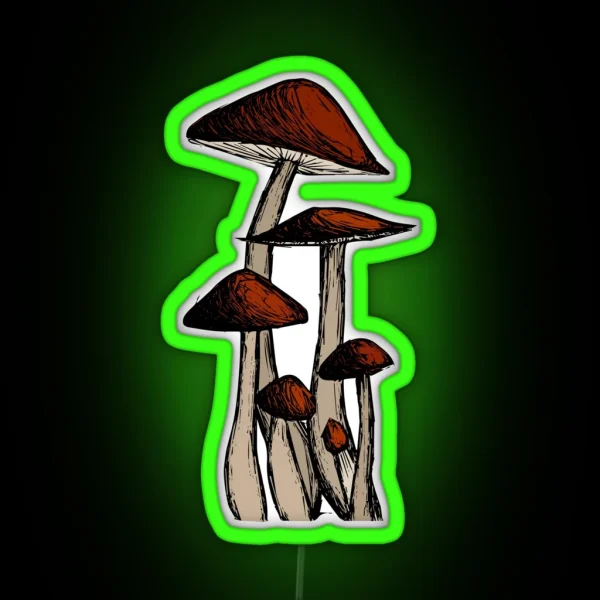 Mushroom Family RGB Neon Sign