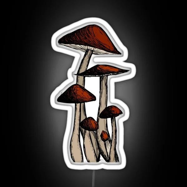 Mushroom Family RGB Neon Sign