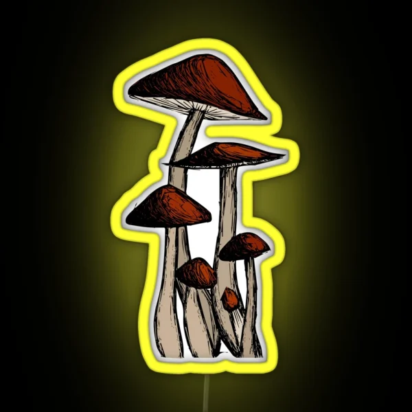 Mushroom Family RGB Neon Sign