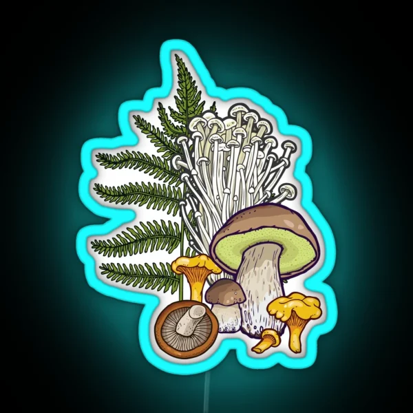 Mushroom Forest RGB Neon Sign