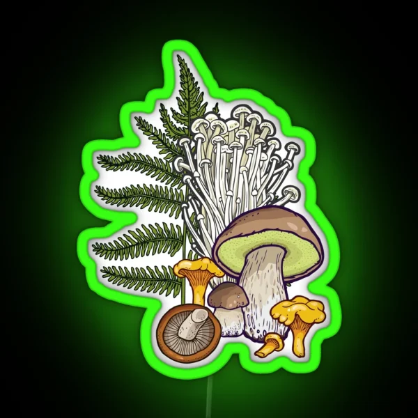 Mushroom Forest RGB Neon Sign