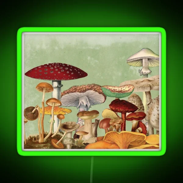 Mushroom Garden Fungus Forest RGB Neon Sign