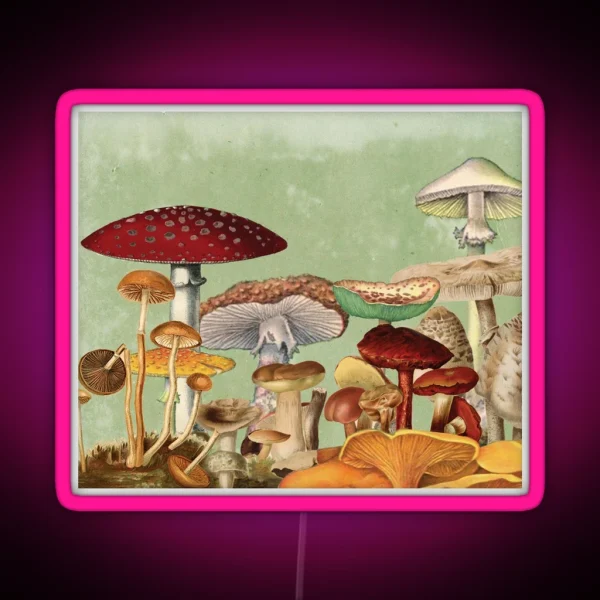 Mushroom Garden Fungus Forest RGB Neon Sign