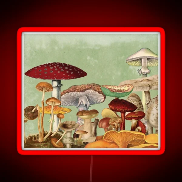 Mushroom Garden Fungus Forest RGB Neon Sign