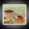 RGB Neon Mushroom Garden with Fungus in a Vibrant Forest