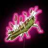 Mushroom Grasshopper Neon Sign Pink